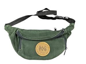 Vintage 90s World POG Federation Genuine Green Fanny Pack Adjustable Zippers